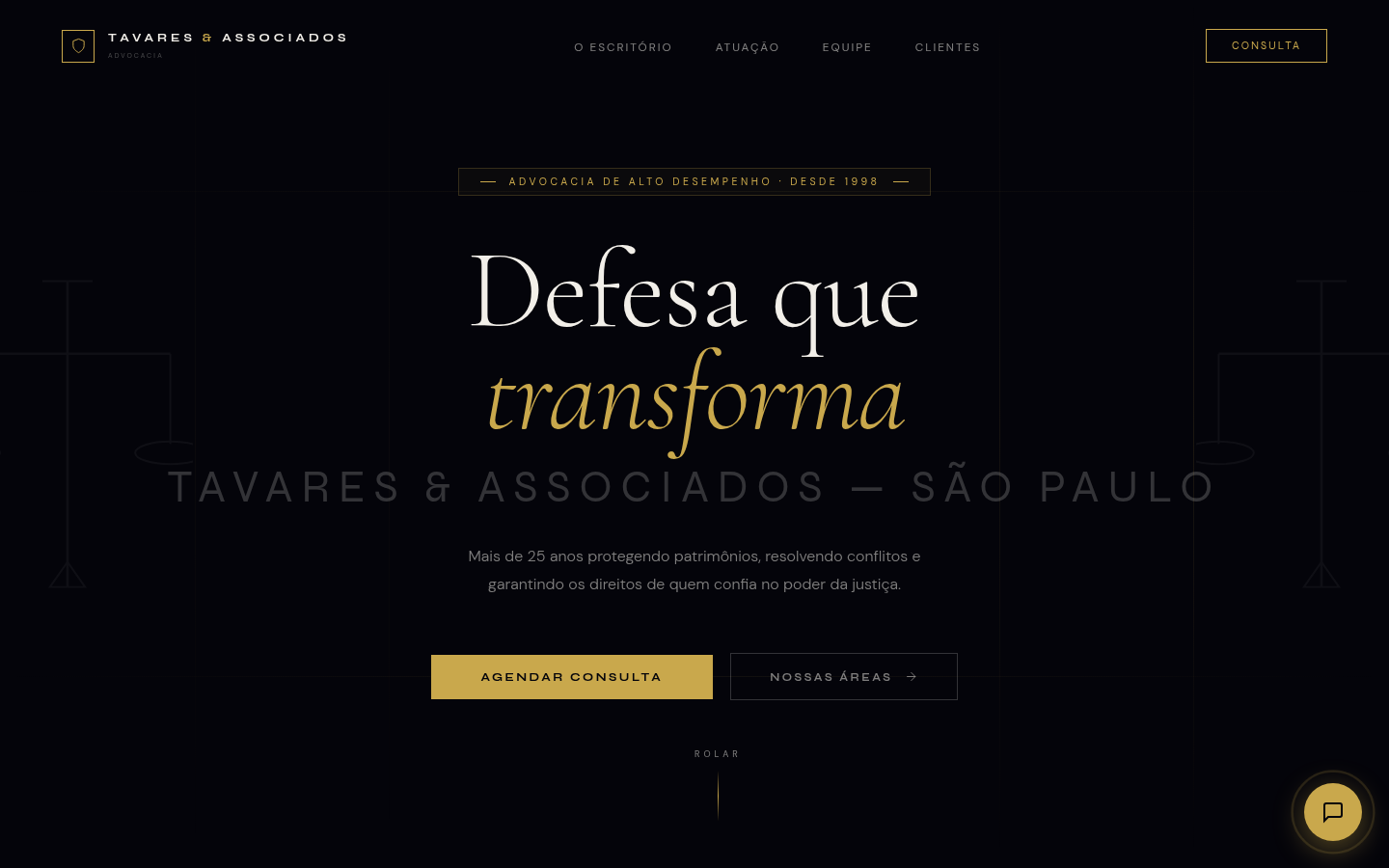 Tavares & Associados — Landing page jurídica com automação